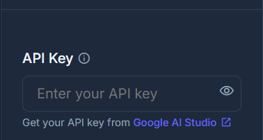 Screenshot: API configuration interface