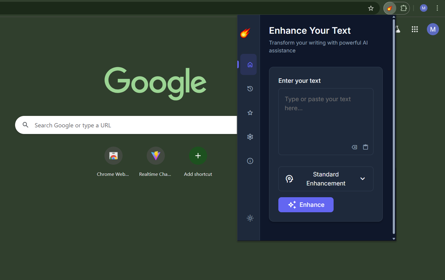 Screenshot: Keyboard shortcuts guide